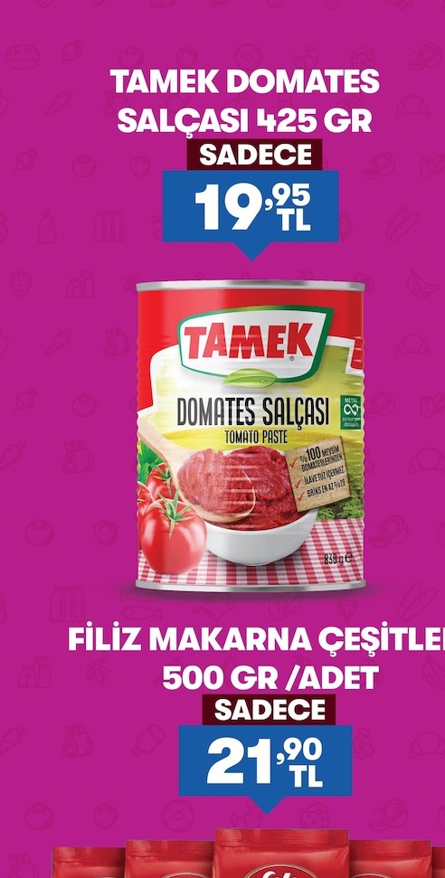 Tamek Domates Salçasi 425 Gr
