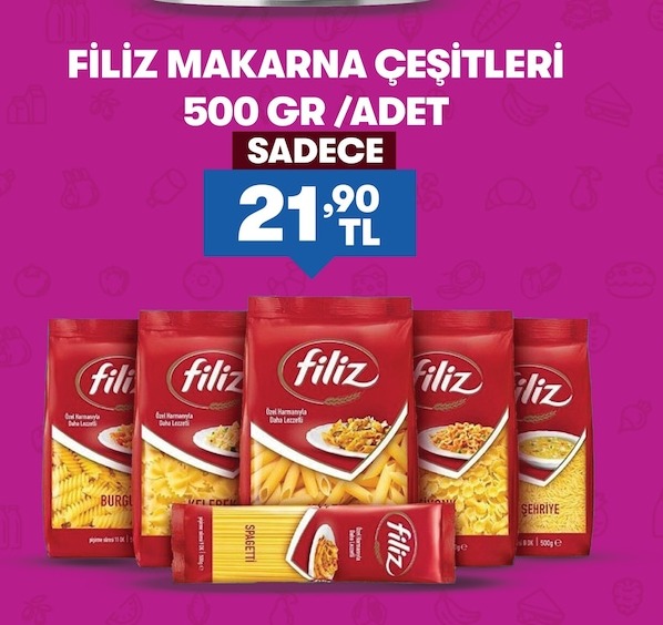 Filiz Makarna Çeşitleri 500 Gr / Adet