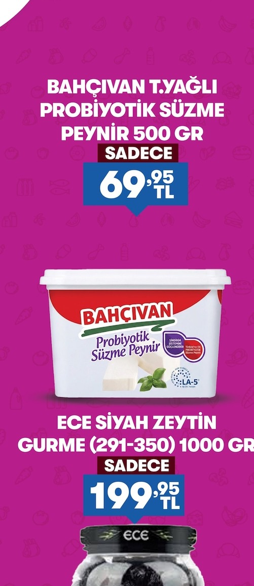 Bahçıvan T.Yağlı Probiyotik Süzme Peynir 500 Gr