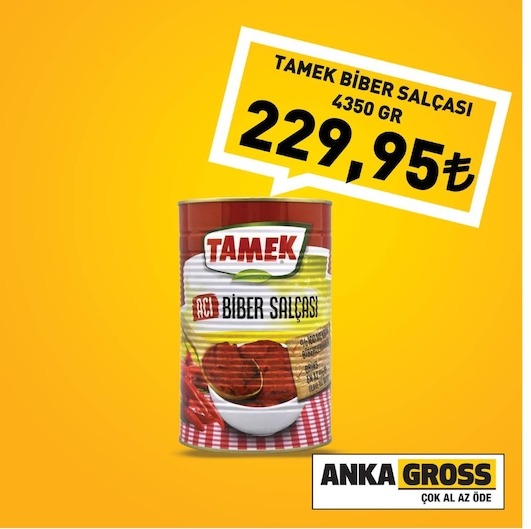 Tamek Biber Salçası 4350 Gr