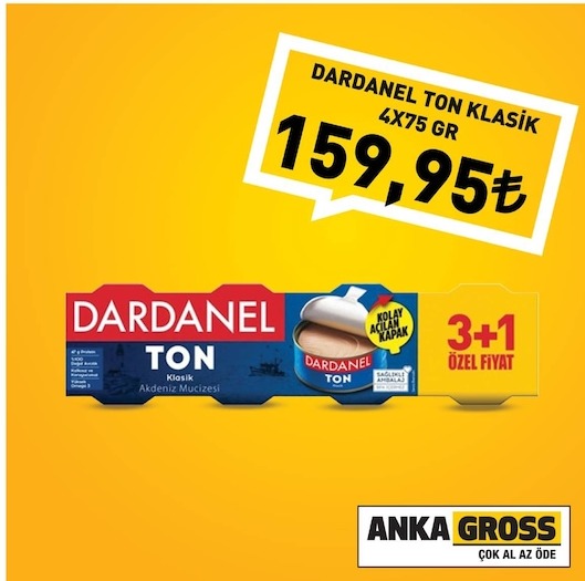 Dardanel Ton Klasik 4X75 Gr
