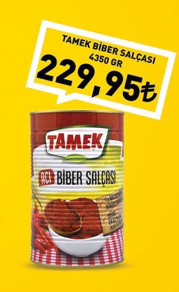 Tamek Biber Salçası 4350 Gr