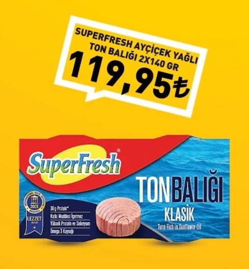 Superfresh Ayçiçek Yağlı Ton Balığı 2X140 Gr