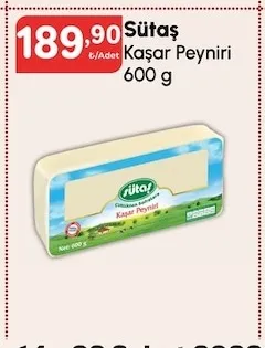 Sütaş Kaşar Peyniri 600 G