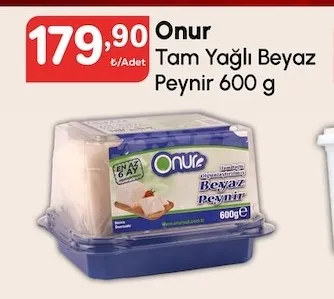Onur Tam Yağlı Beyaz Peynir 600 G