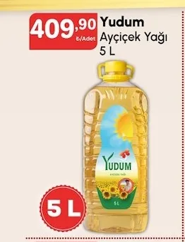 Yudum Ayçiçek Yağı 5 L