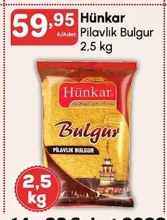 Hünkar Pilavlık Bulgur 2,5 Kg