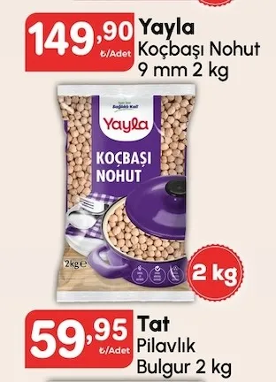 Yayla Koçbaşı Nohut 9 Mm 2 Kg