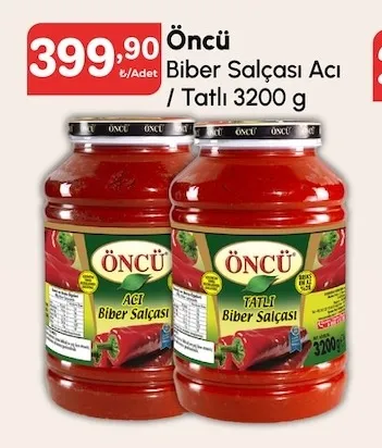 Öncü Biber Salçası Acı / Tatlı 3200 G