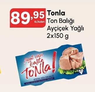 Tonla Ton Balığı Ayçiçek Yağlı 2X150 G