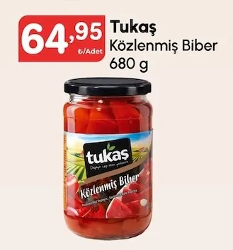Tukaş Közlenmiş Biber 680 G