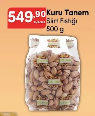 Kuru Tanem Siirt Fıstığı 500 G