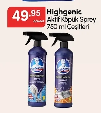 Highgenic Aktif Köpük Sprey 750 Ml Çeşitleri