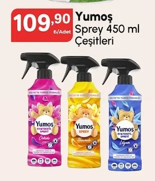 Yumoş Sprey 450 Ml Çeşitleri