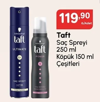 Taft Saç Spreyi 250 Ml Köpük 150 Ml Çeşitleri