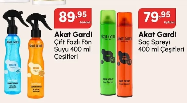 Akat Gardi Çift Fazlı Fön Suyu 400 Ml Çeşitleri