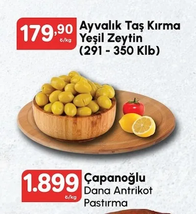 Ayvalık Taş Kırma Yeşil Zeytin (291 - 350 Klb)