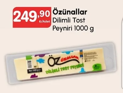 Özünallar Dilimli Tost Peyniri 1000 G