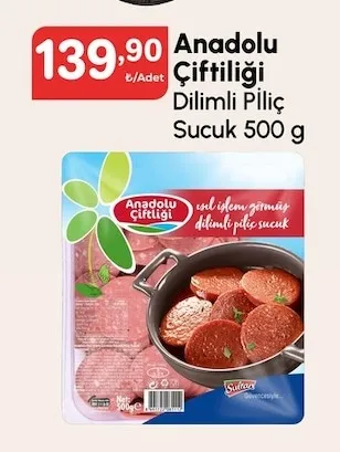 Anadolu Çiftliği Dilimli Piliç Sucuk 500 G