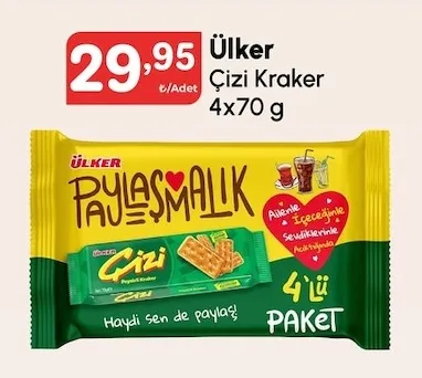 Ülker Çizi Kraker 4X70 G