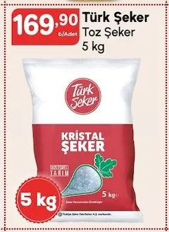 Türk Şeker Toz Şeker 5 Kg