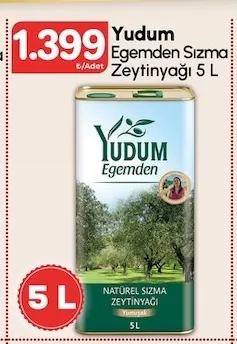 Yudum Egemden Sızma Zeytinyağı 5 L