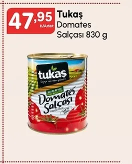 Tukaş Domates Salçası 830 G