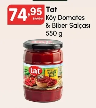 Tat Köy Domates & Biber Salçası 550 G
