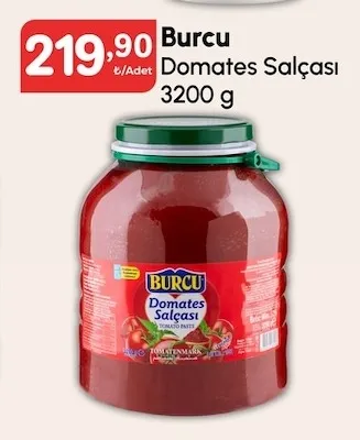 Burcu Domates Salçası 3200 G