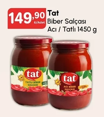 Tat Biber Salçası Acı / Tatlı 1450 G