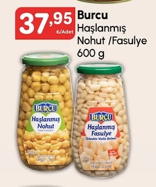 Burcu Haşlanmış Nohut / Fasulye 600 G