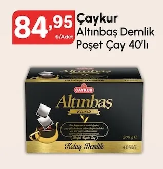 Çaykur Altınbaş Demlik Poşet Çay 40'Lı