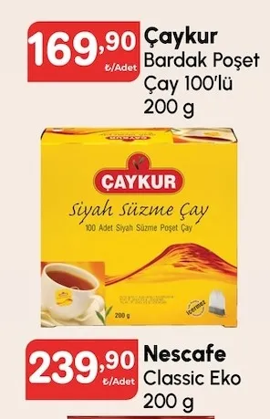 Çaykur Bardak Poşet Çay 100'Lü 200 G