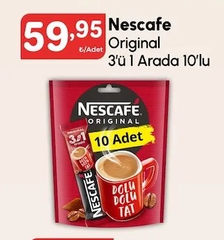 Nescafe Original 3'Ü 1 Arada 10'Lu