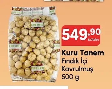 Kuru Tanem Fındık İçi Kavrulmuş 500 G