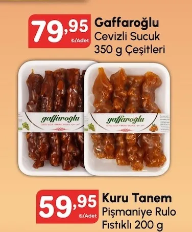 Gaffaroğlu Cevizli Sucuk 350 G Çeşitleri