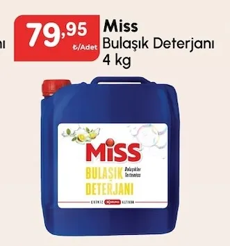 Miss Bulaşık Deterjanı 4 Kg