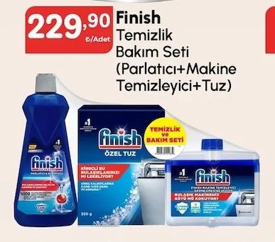 Finish Temizlik Bakım Seti (Parlatıcı+Makine Temizleyici+Tuz)