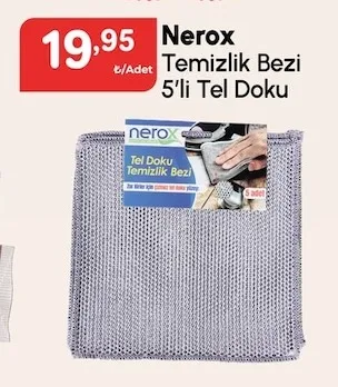Nerox Temizlik Bezi 5'Li Tel Doku
