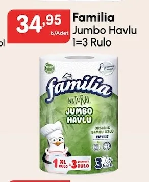 Mavi Beyaz Jumbo Havlu 1=6 Rulo