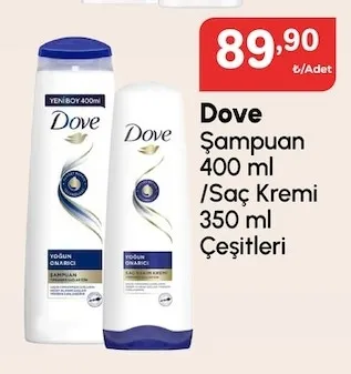 Dove Şampuan 400 Ml / Saç Kremi 350 Ml Çeşitleri