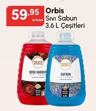 Orbis Sıvı Sabun 3,6 L Çeşitleri