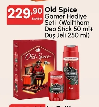 Old Spice Gamer Hediye Seti (Wolfthorn Deo Stick 50 Ml+ Duş Jeli 250 Ml)