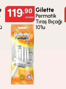 Gilette Permatik Tıraş Bıçağı 10'Lu