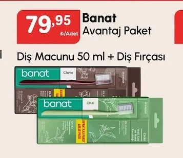Banat Avantaj Paket Diş Macunu 50 Ml + Diş Fırçası