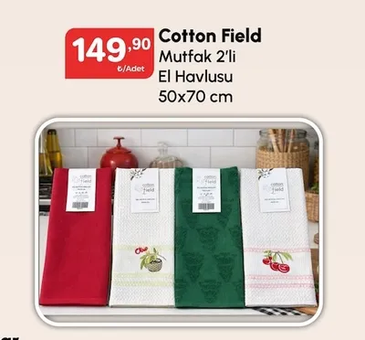 Cotton Field Mutfak 2'Li El Havlusu 50X70 Cm