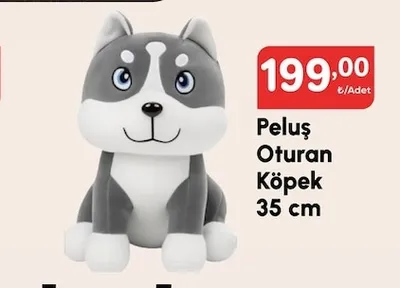 Peluş Oturan Köpek 35 Cm