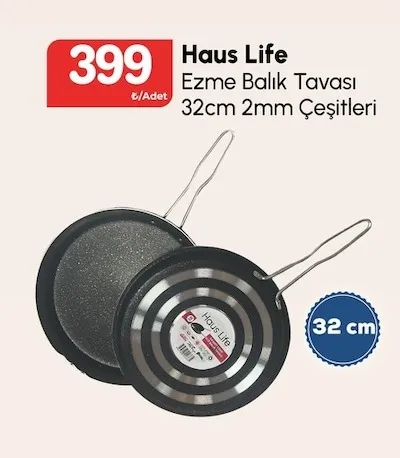 Haus Life Ezme Balık Tavası 32Cm 2Mm Çeşitleri