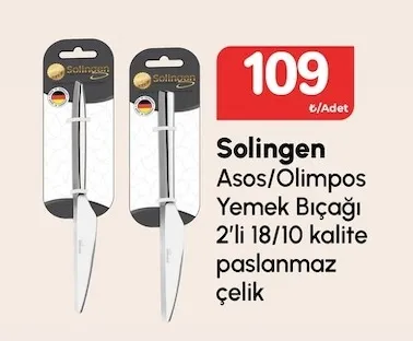 Solingen Asos/Olimpos Yemek Bıçağı 2'Li
