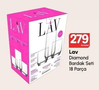 Lav Diamond Bardak Seti 18 Parça